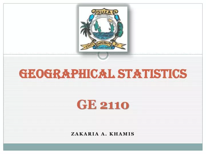 geographical statistics ge 2110