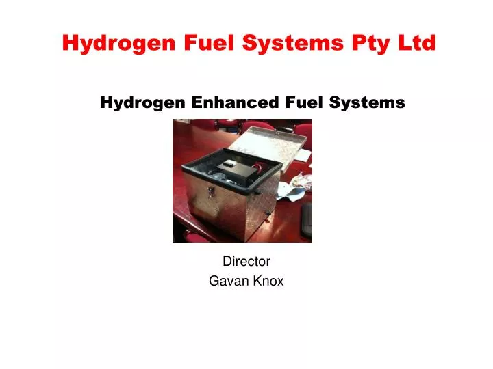 hydrogen fuel systems pty ltd