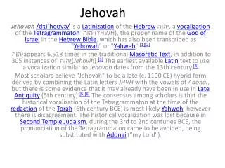 Jehovah