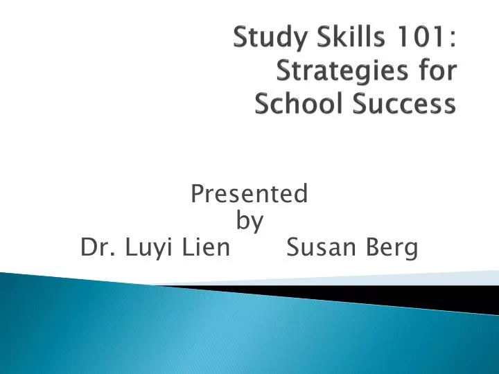 study skills 101 strategies for school success