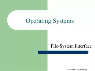 Operating Systems