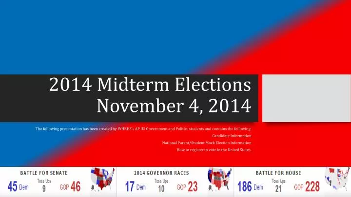 2014 midterm elections november 4 2014