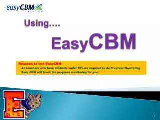 Using…. Easy CBM