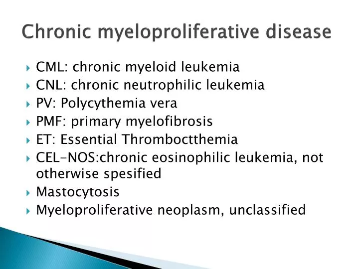 chronic myeloproliferative disease