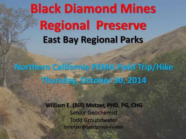 black diamond mines regional preserve east bay regional parks