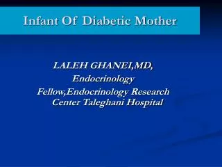 Infant Of Diabetic Mother