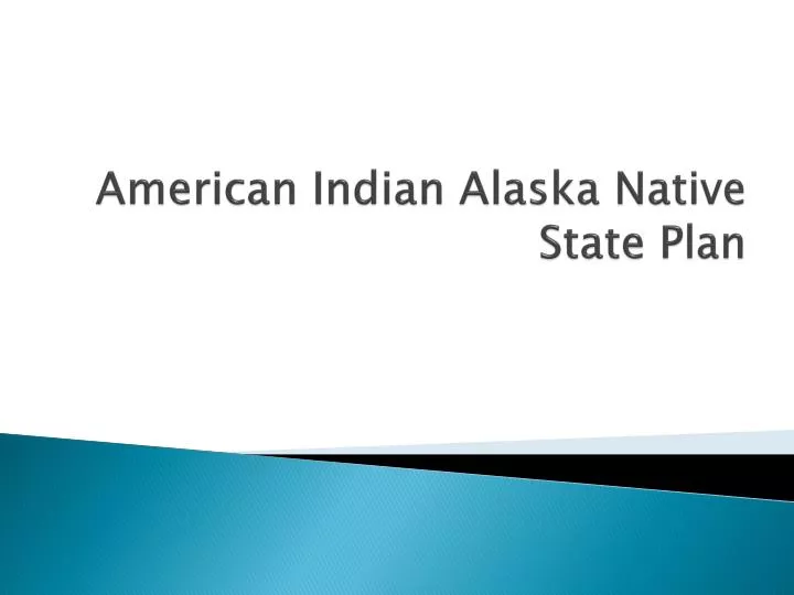 american indian alaska native state plan