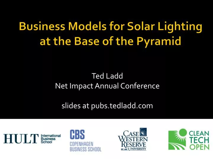 ted ladd net impact annual conference slides at pubs tedladd com