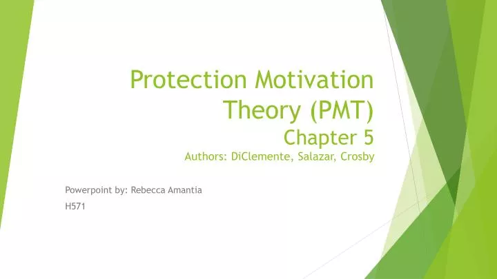 protection motivation theory pmt chapter 5 authors diclemente salazar crosby
