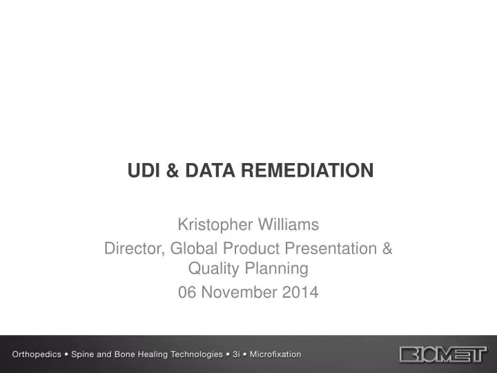 udi data remediation