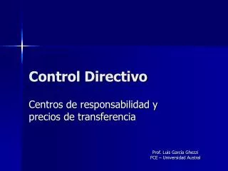 control directivo