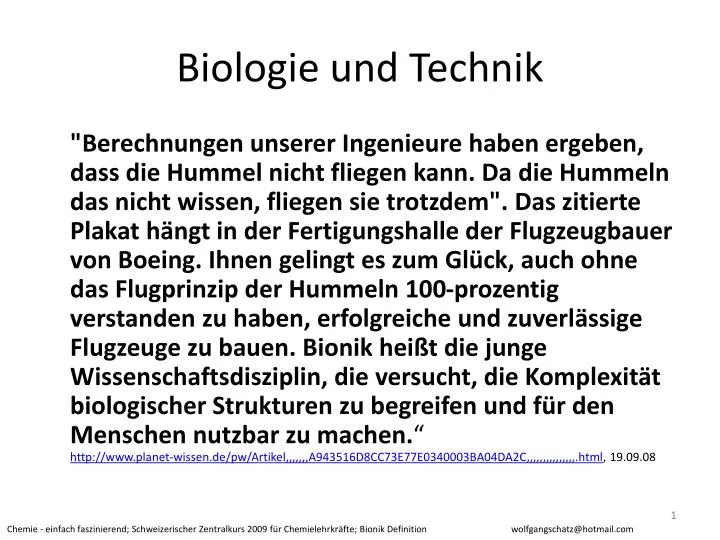 biologie und technik
