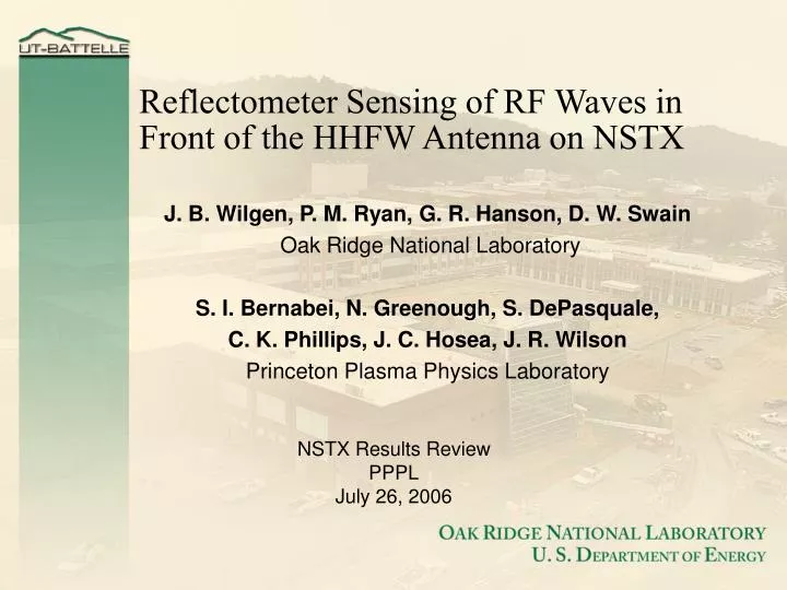 reflectometer sensing of rf waves in front of the hhfw antenna on nstx