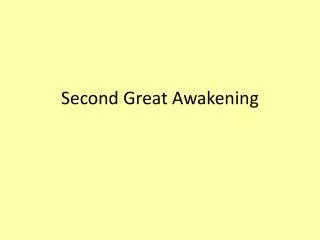 Second Great Awakening