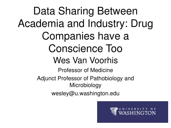 data sharing between academia and industry drug companies have a conscience too