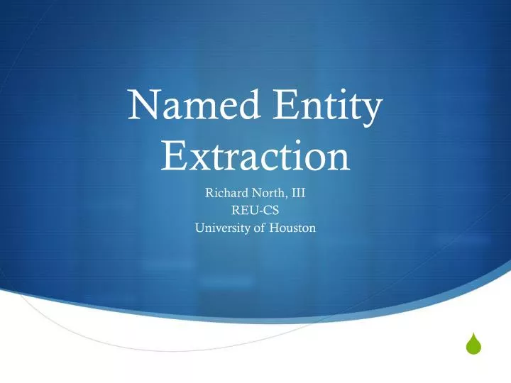 named entity extraction