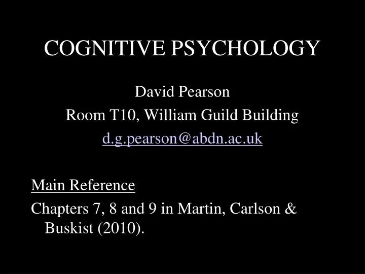 cognitive psychology