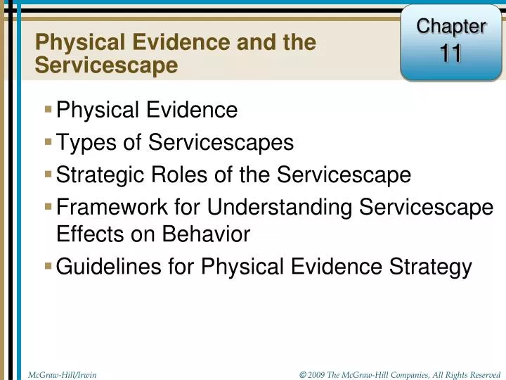 physical evidence and the servicescape