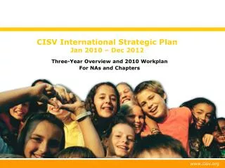 CISV International Strategic Plan Jan 2010 – Dec 2012