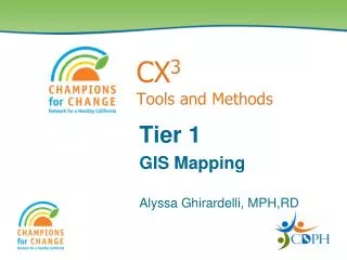 CX 3 Tools and Methods