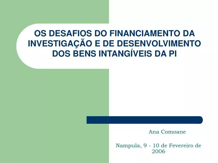 os desafios do financiamento da investiga o e de desenvolvimento dos bens intang veis da pi