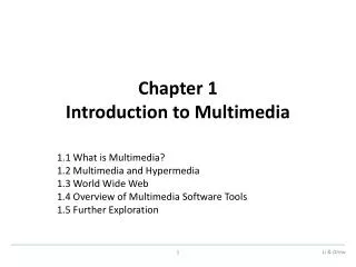 Chapter 1 Introduction to Multimedia