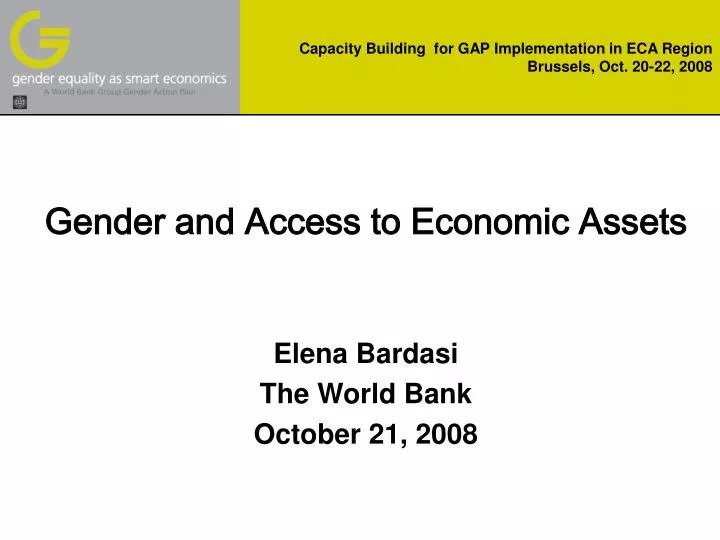 capacity building for gap implementation in eca region brussels oct 20 22 2008