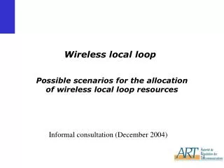 Wireless local loop