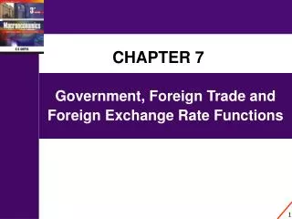 Government, Foreign Trade and Foreign Exchange Rate Functions