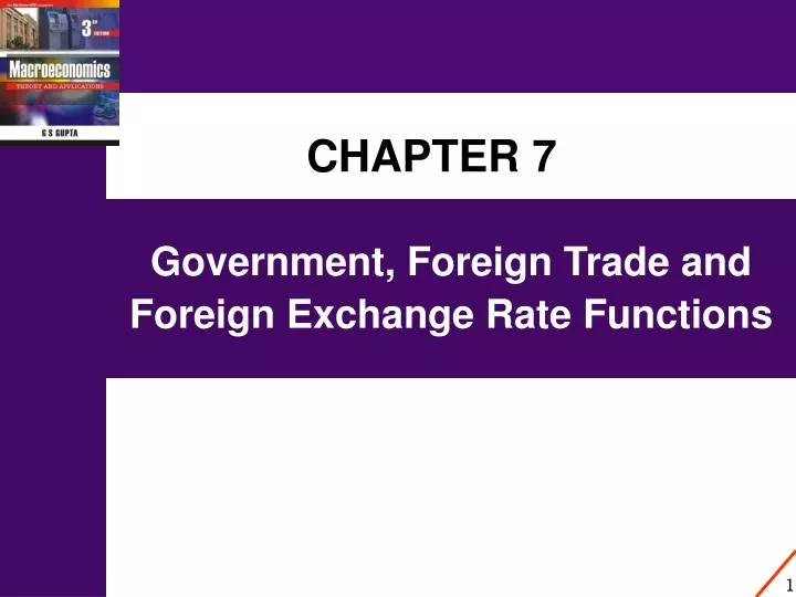 government foreign trade and foreign exchange rate functions