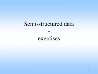 Semi-structured data - exercises