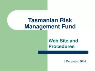 Tasmanian Risk Management Fund