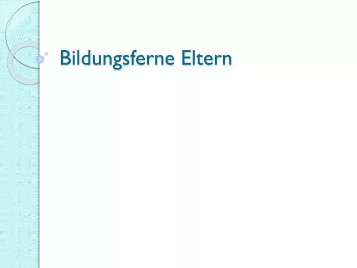 bildungsferne eltern