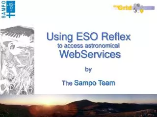 Using ESO Reflex to access astronomical WebServices