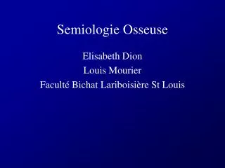 semiologie osseuse