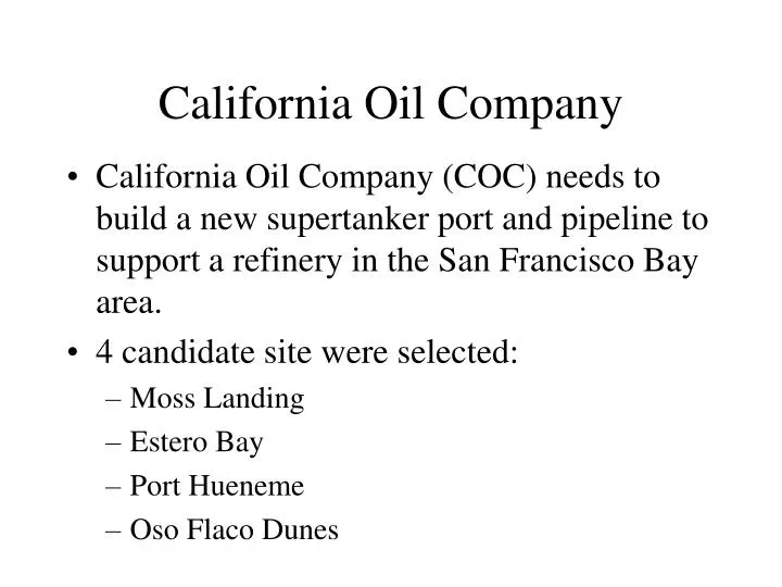 california oil company