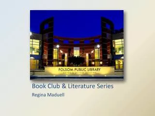 Book Club &amp; Literature Series