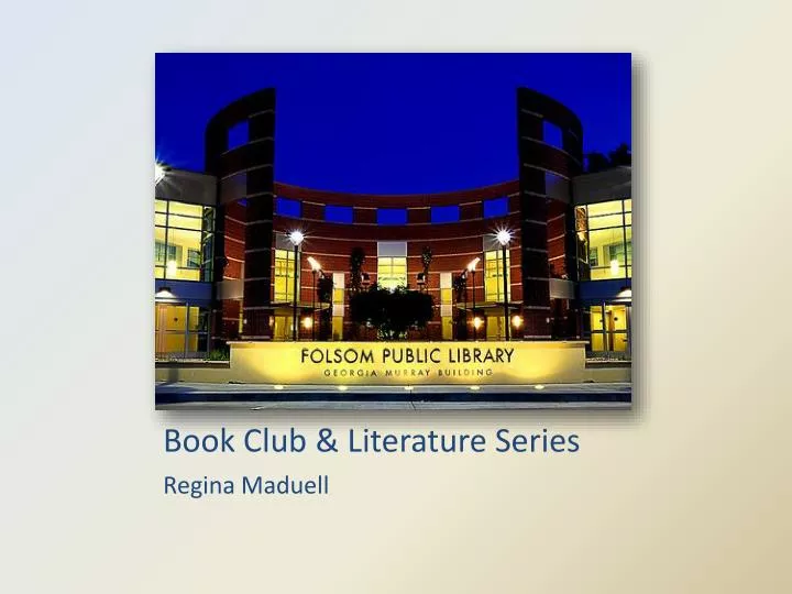 book club literature series