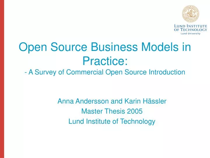 open source business models in practice a survey of commercial open source introduction