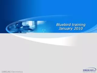 Bluebird training January 2010