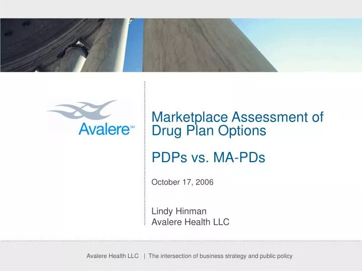 marketplace assessment of drug plan options pdps vs ma pds october 17 2006