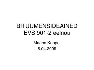 bituumensideained evs 901 2 eeln u