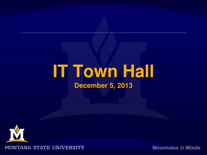 it town hall december 5 2013
