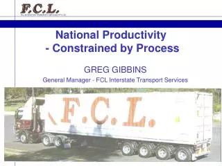 National Productivity - Constrained by Process