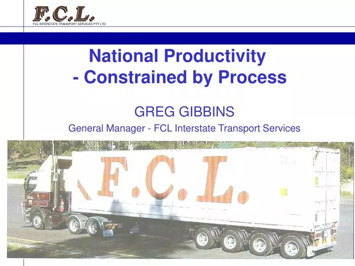 national productivity constrained by process