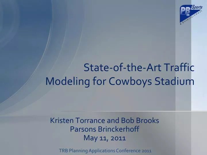 state of the art traffic modeling for cowboys stadium