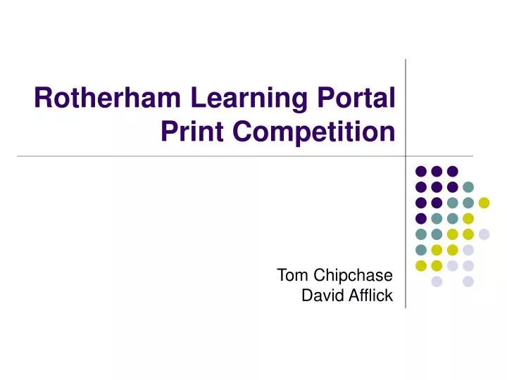 rotherham learning portal print competition