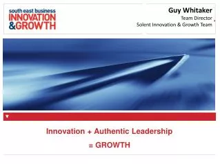 Innovation + Authentic Leadership = GROWTH