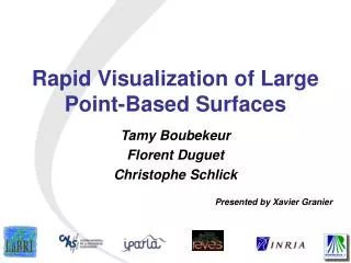 Rapid Visualization of Large Point-Based Surfaces