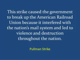 Pullman Strike